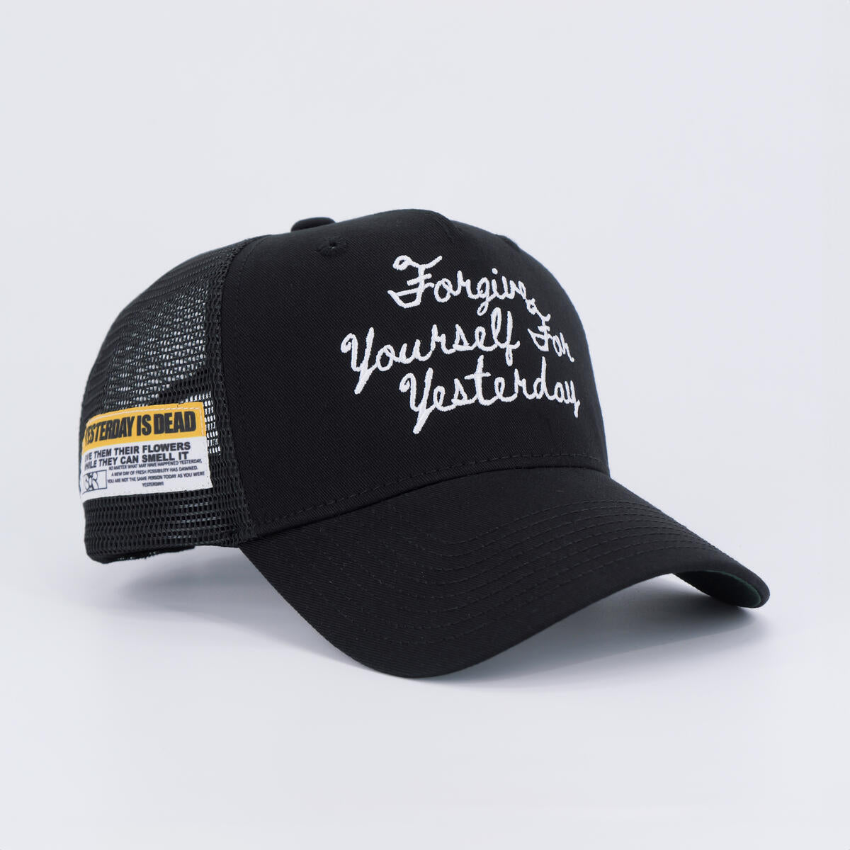 Classic Black Trucker Forgive Yourself For Yesterday