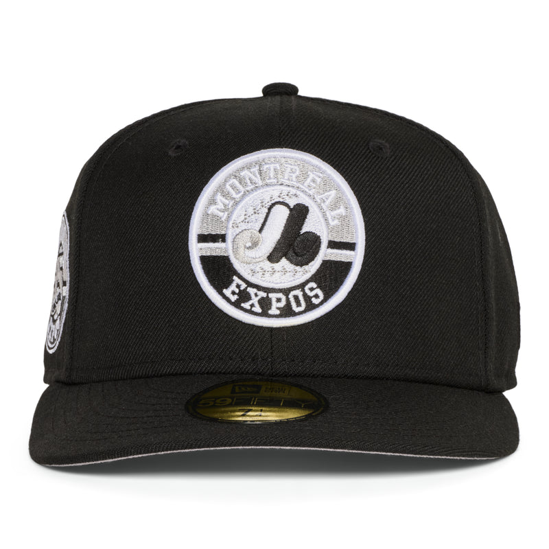 Montreal Expos All Black White Grey Logo 35 Years
