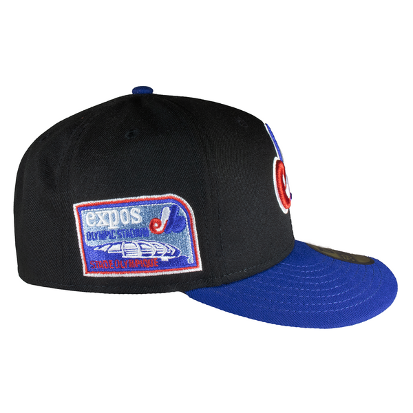 Montreal Expos Black and Royal Blue Olympic Stadium