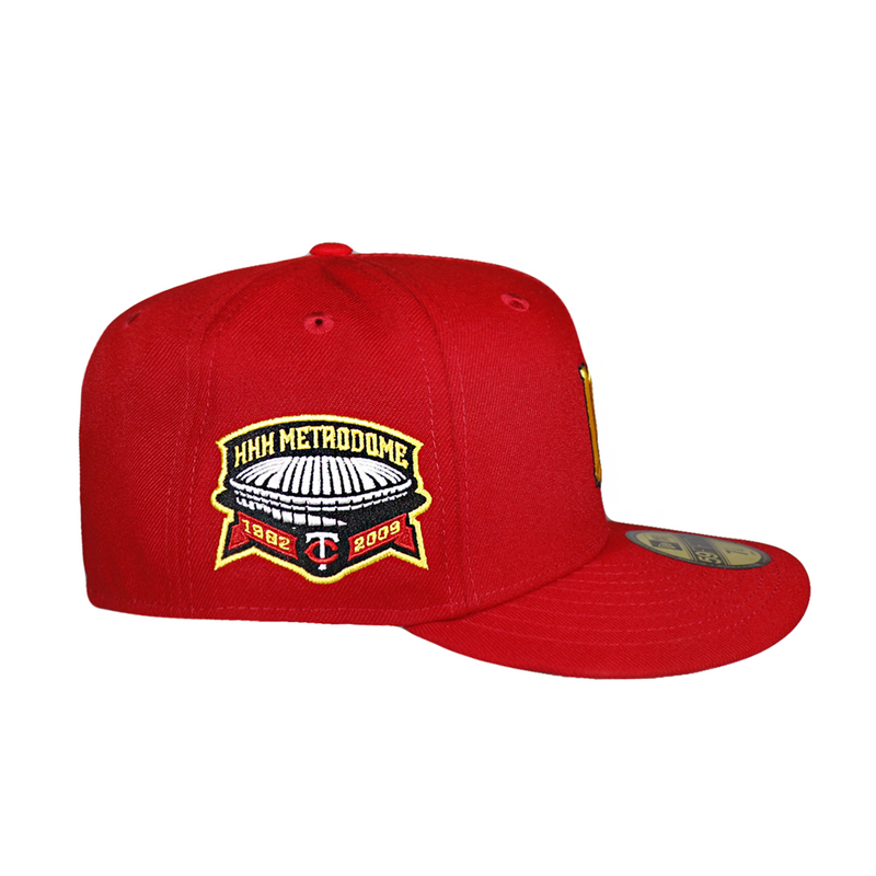 Minnesota Twins All Red Yellow Logo HHH Metrodome