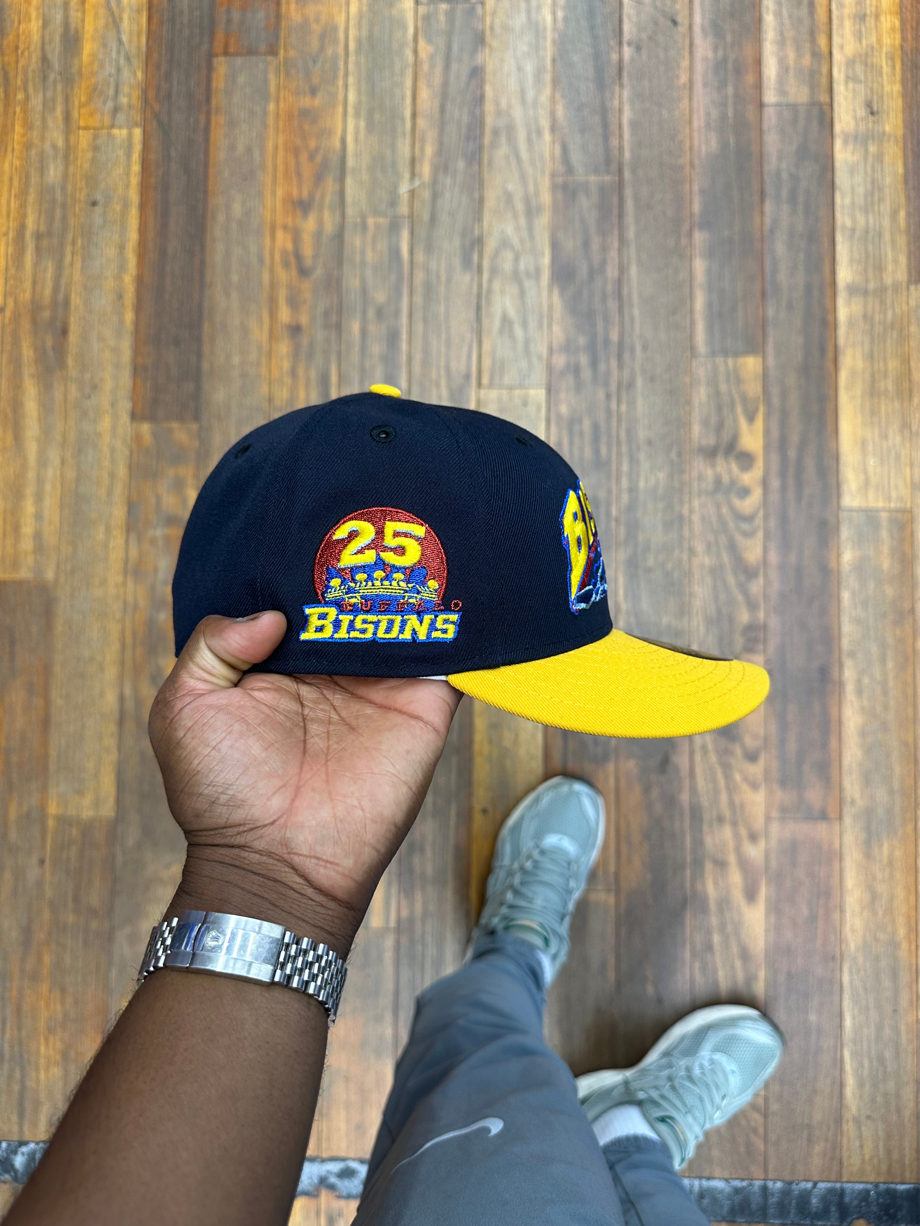 Buffalo Bisons Navy Blue and Yellow 25Th