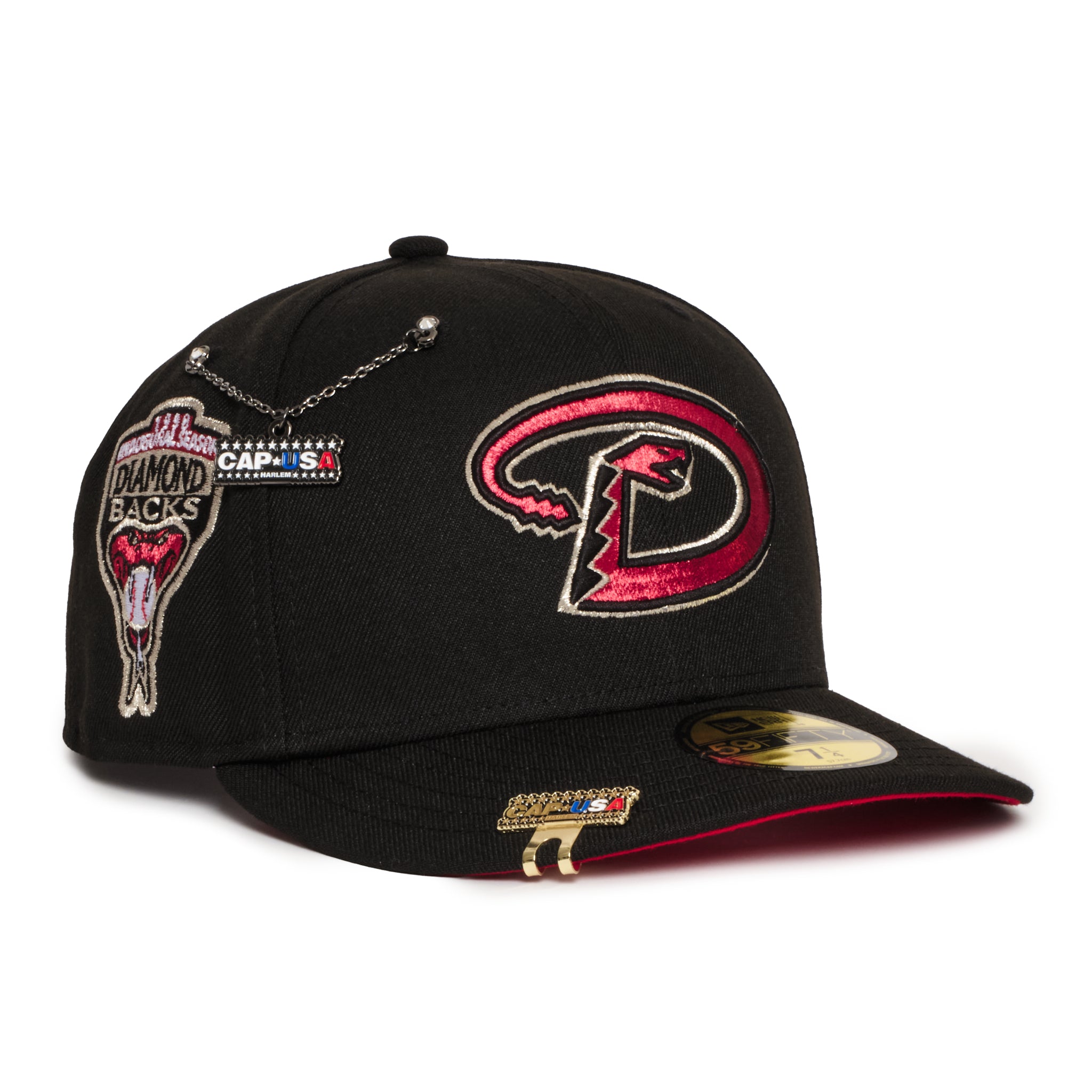 Arizona Diamond Backs Black w/ Red Metallic Logo 1998 Inaugural