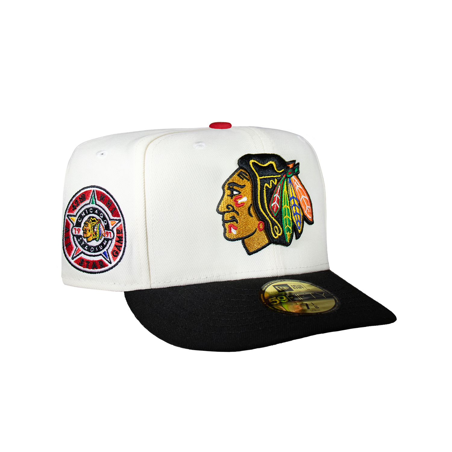 Chicago Black Hawks Creme and Black 91 ASG Black Inside