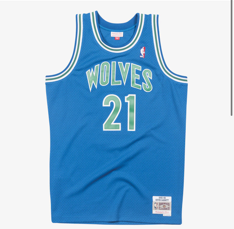 Minnesota Timberwolves Royal Blue Green Garnet Jersey