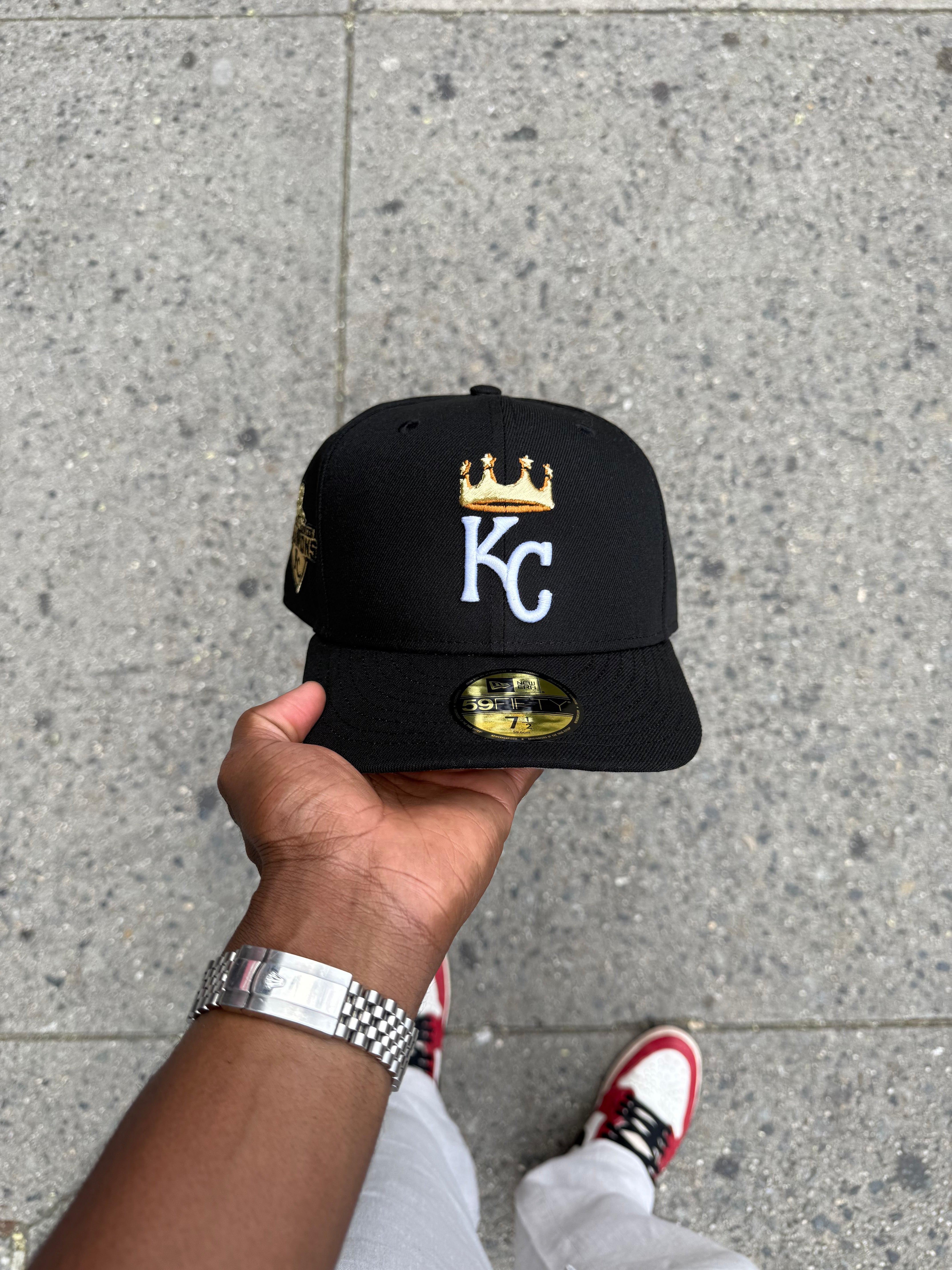 Kansas City Royals All Black Gold Crown 2015 Champions
