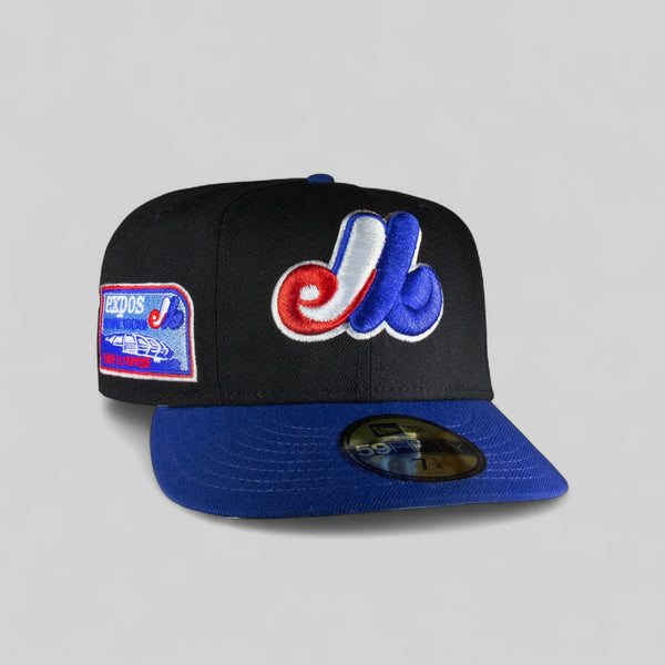 Montreal Expos Black and Royal Blue Olympic Stadium