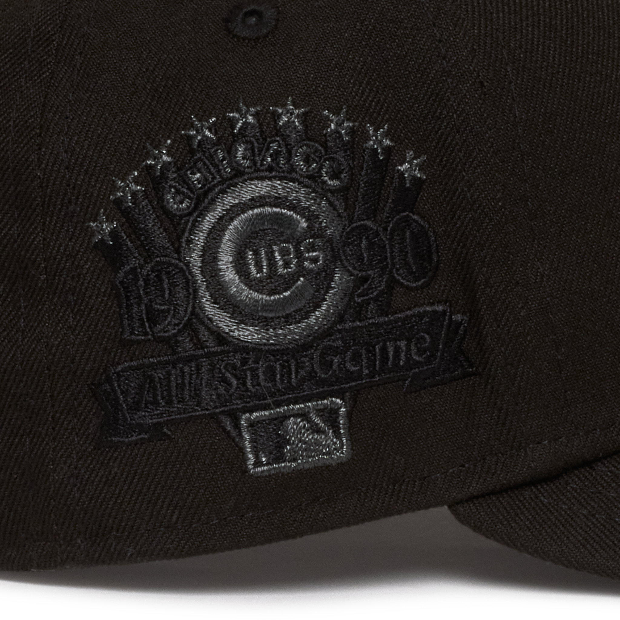Chicago Cubs Black on Black Silver Logo 1990All Star Game