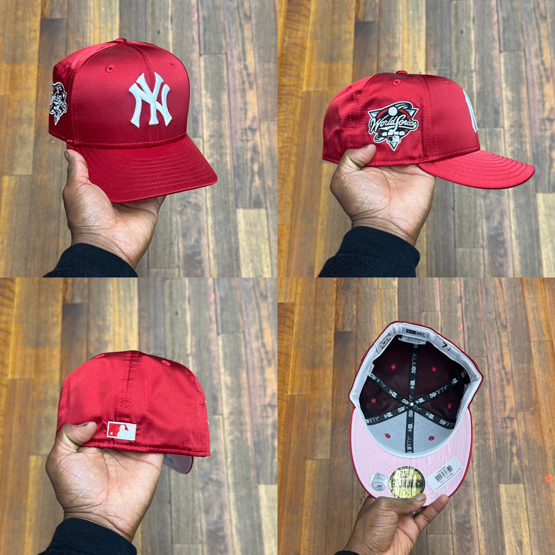 New York Yankees All Red Satin 2000 World Series Pink UV