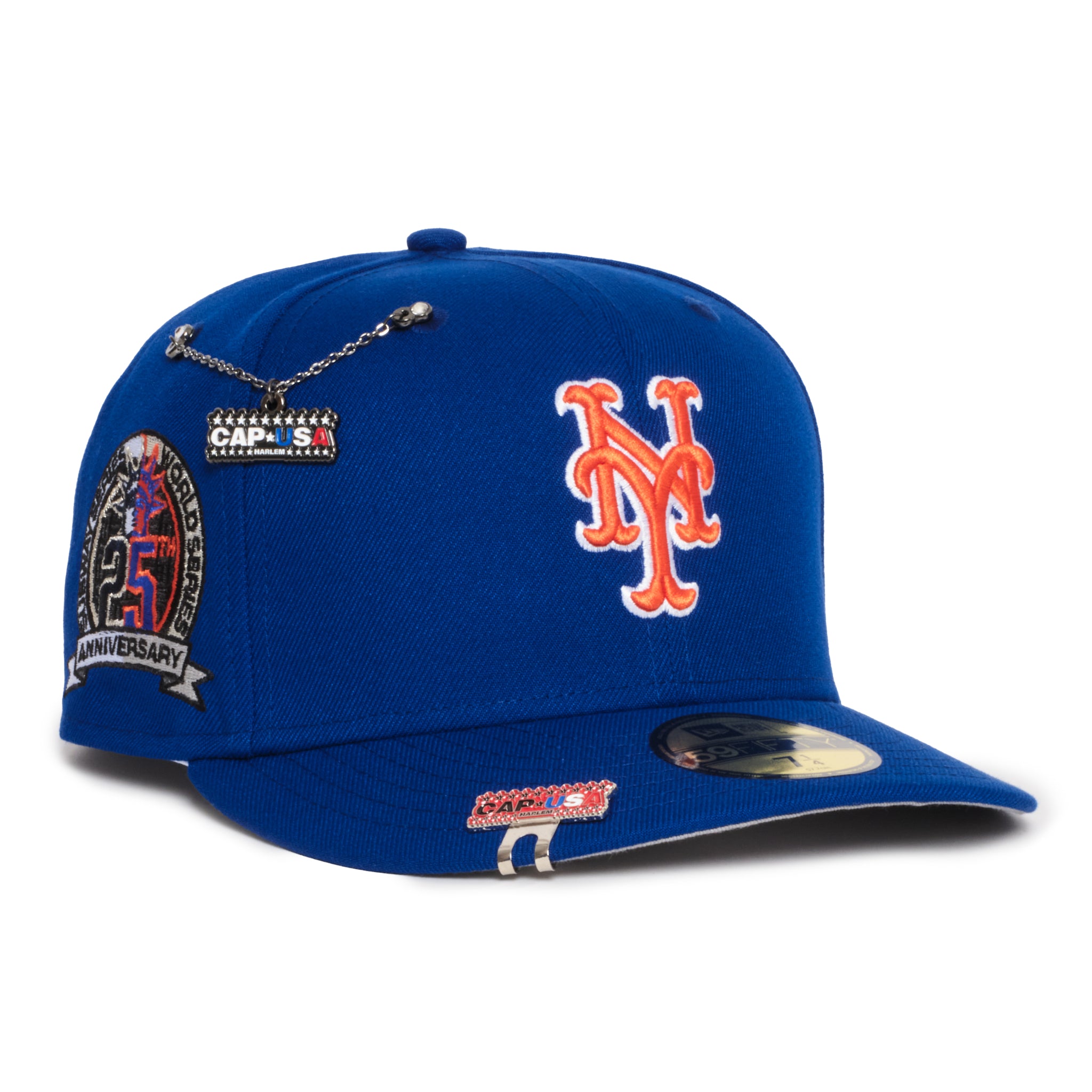New York Mets All Royal White Outline Logo 25 Years Subway Series