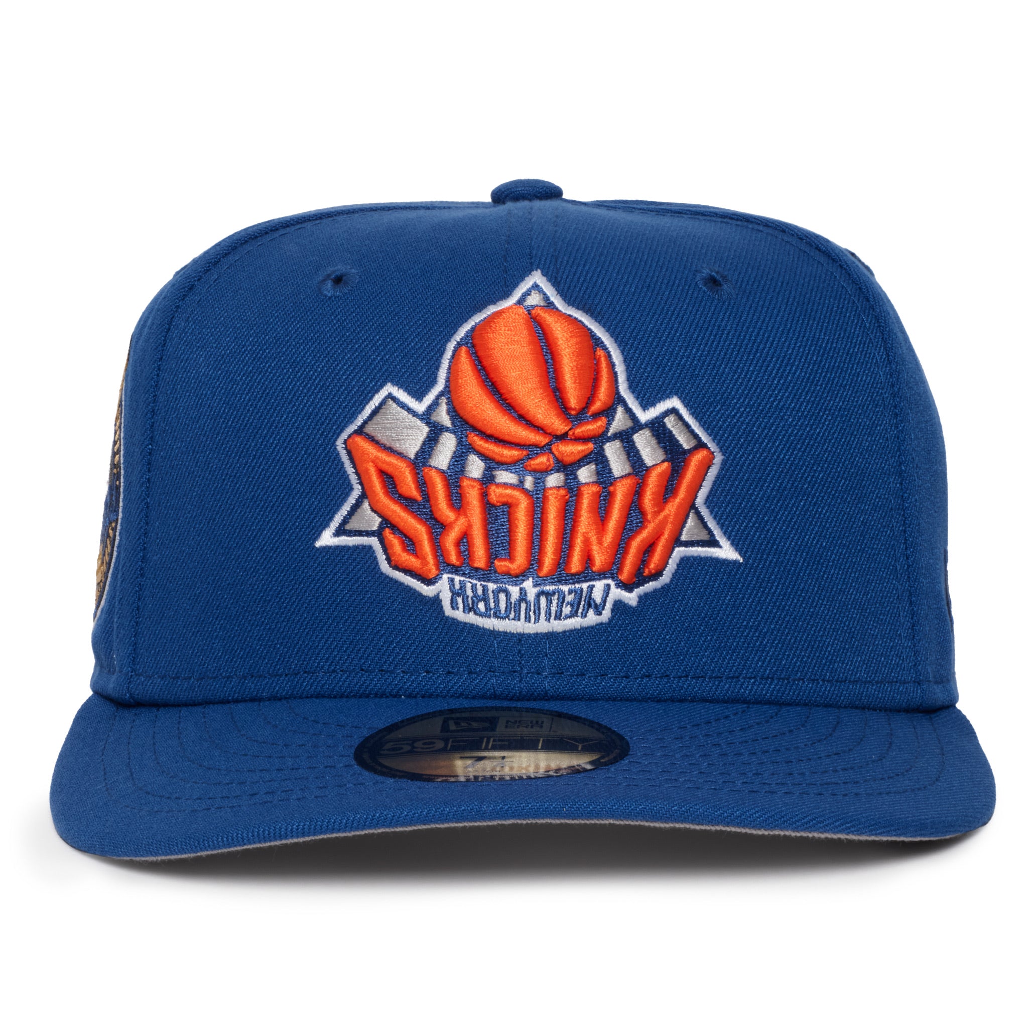 New York Knicks Blue Upside Down Logo 2x Champs Grey uv