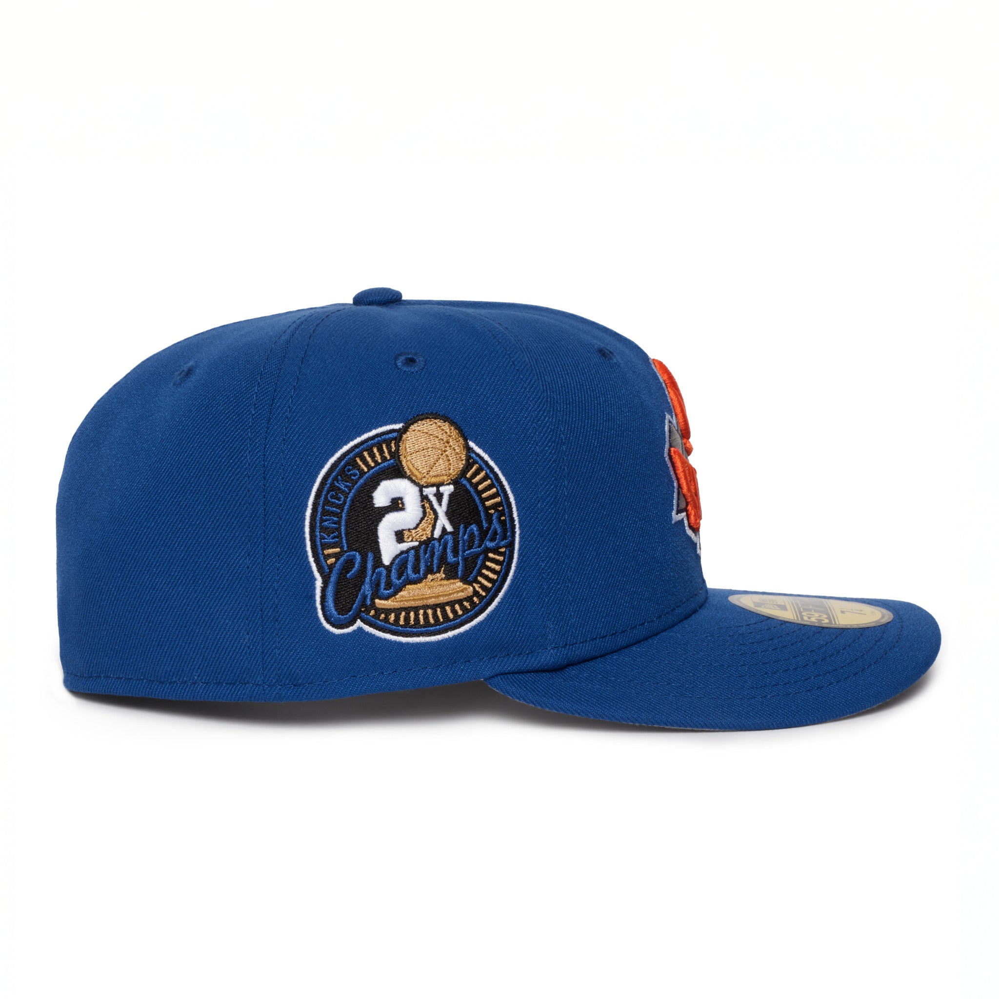 New York Knicks Blue Upside Down Logo 2x Champs Grey uv