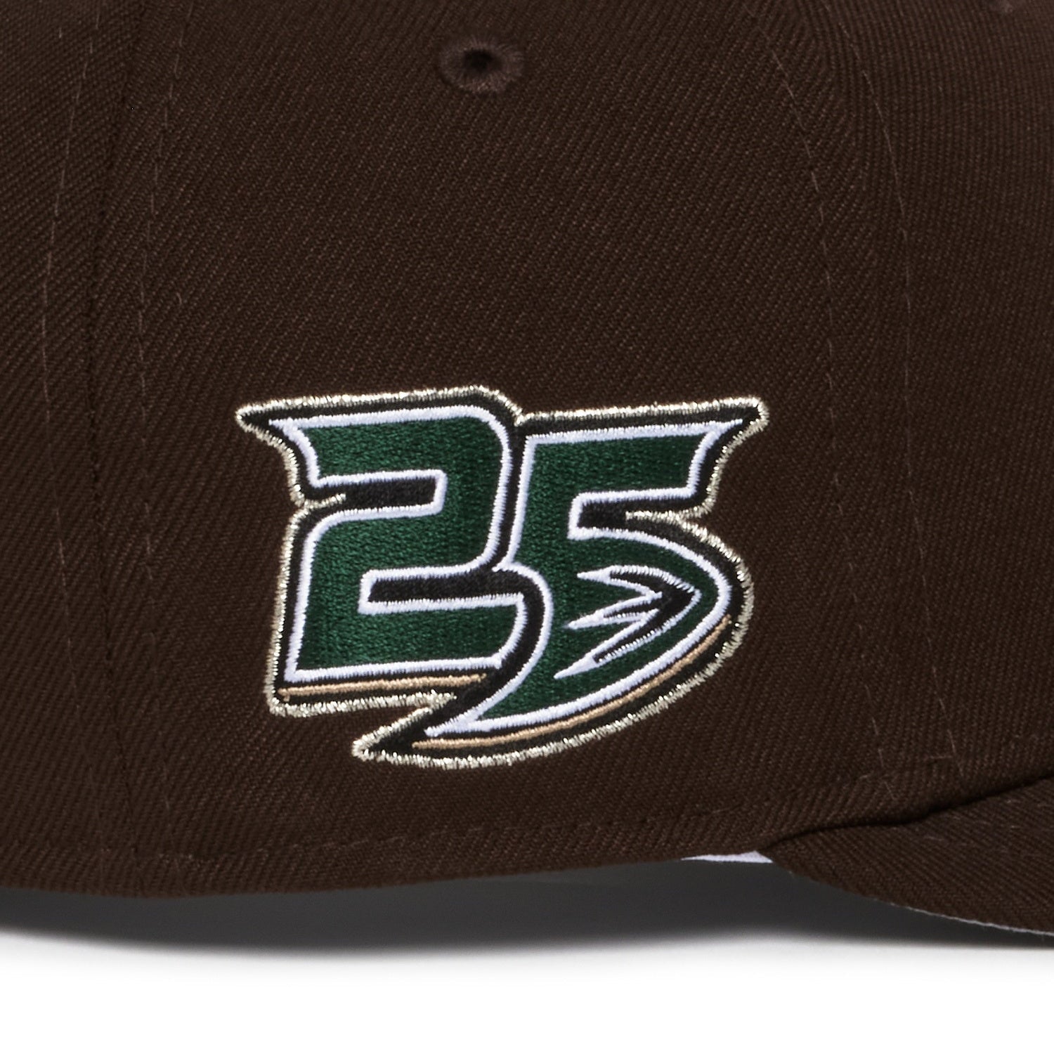 Anaheim Ducks Brown Green Logo 25 Year Anniversary
