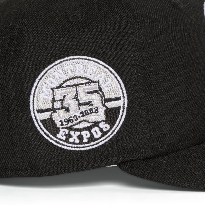 Montreal Expos All Black White Grey Logo 35 Years