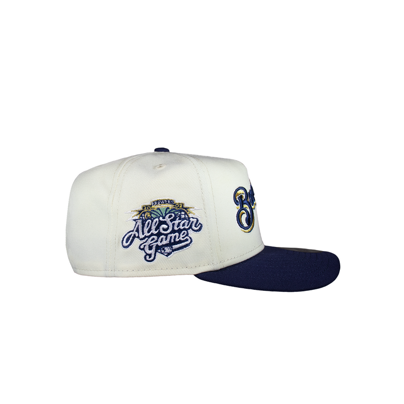 Milwaukee Brewers Creme & Navy 950 AFrame 02 ASG Snap Back