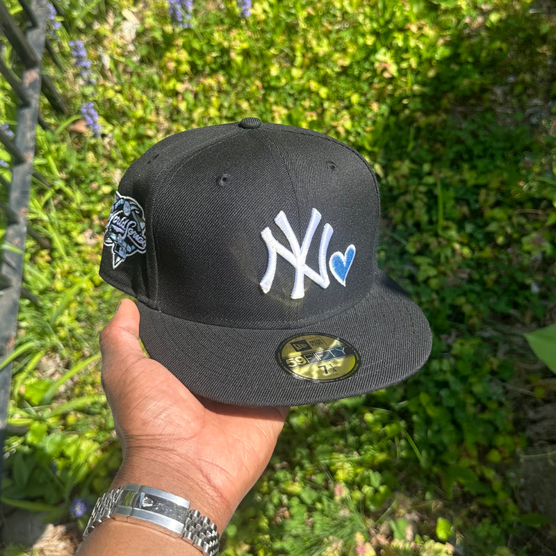 New York Yankees Black Sky Blue Heart 2000 World Series