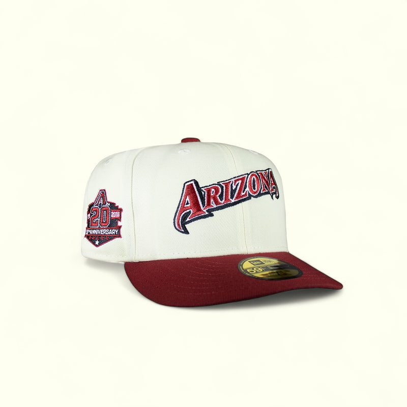 Arizona Diamond Backs Chrome White and Light Burgundy 20Th Anniversary