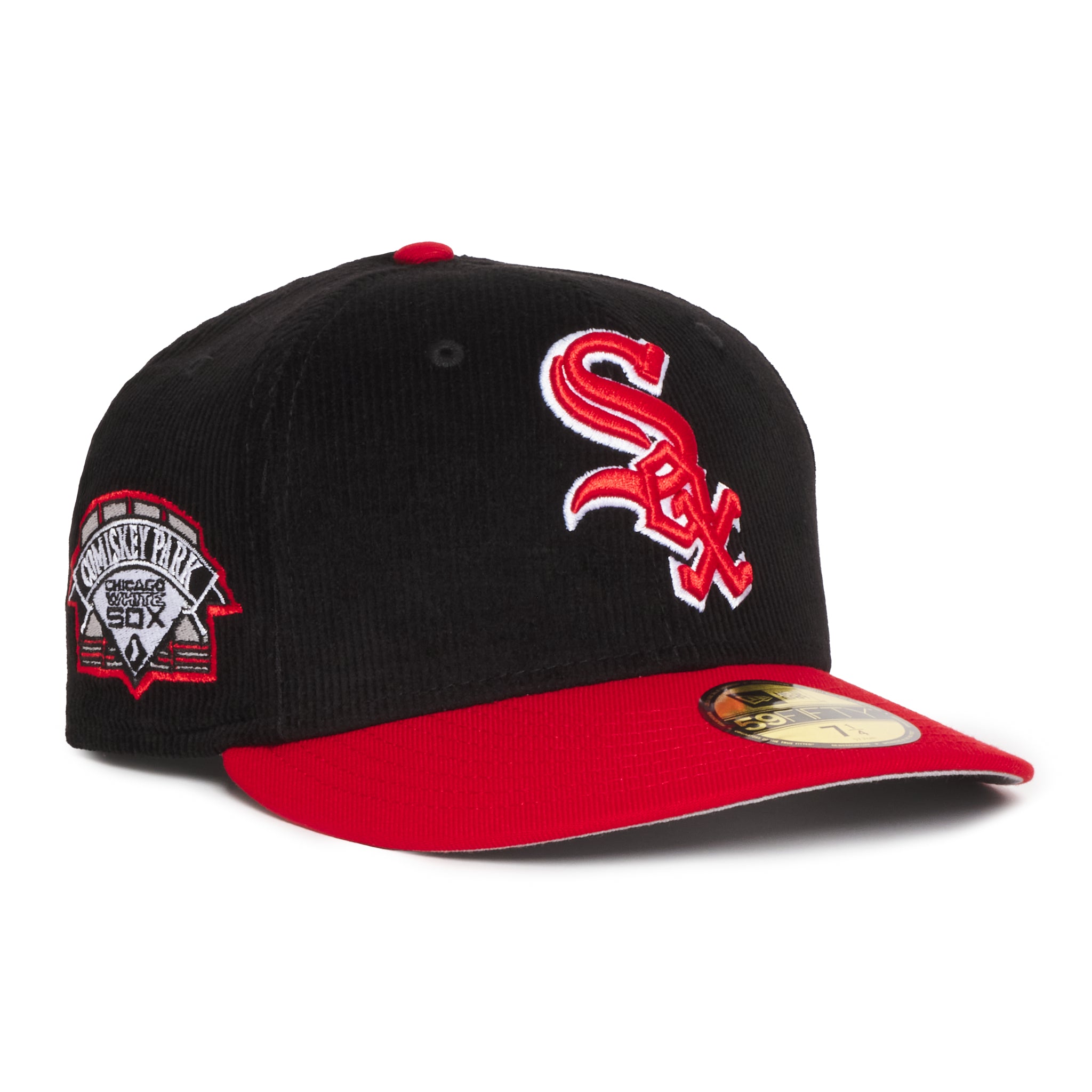 Chicago White Sox Black Corduroy and Red Comiskey Patch Grey uv