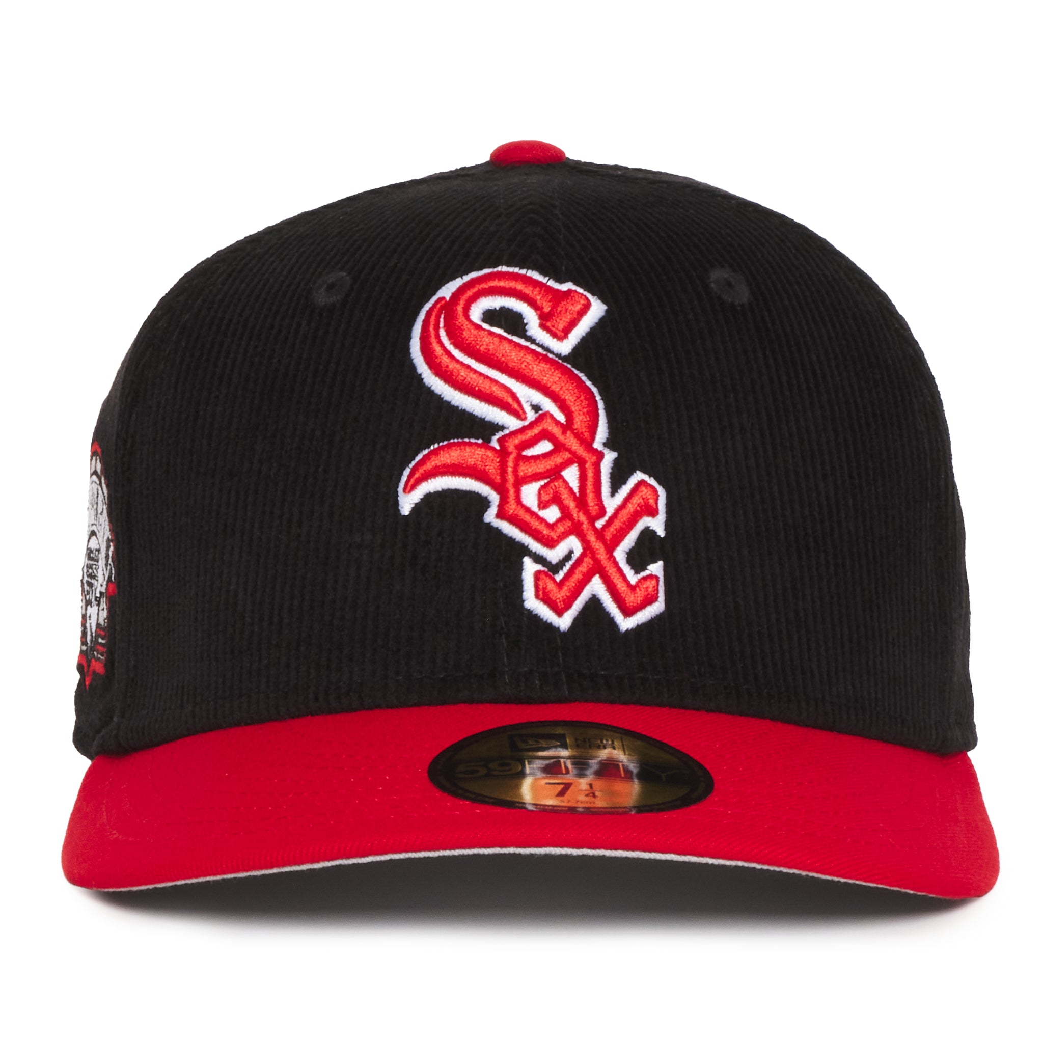 Chicago White Sox Black Corduroy and Red Comiskey Patch Grey uv