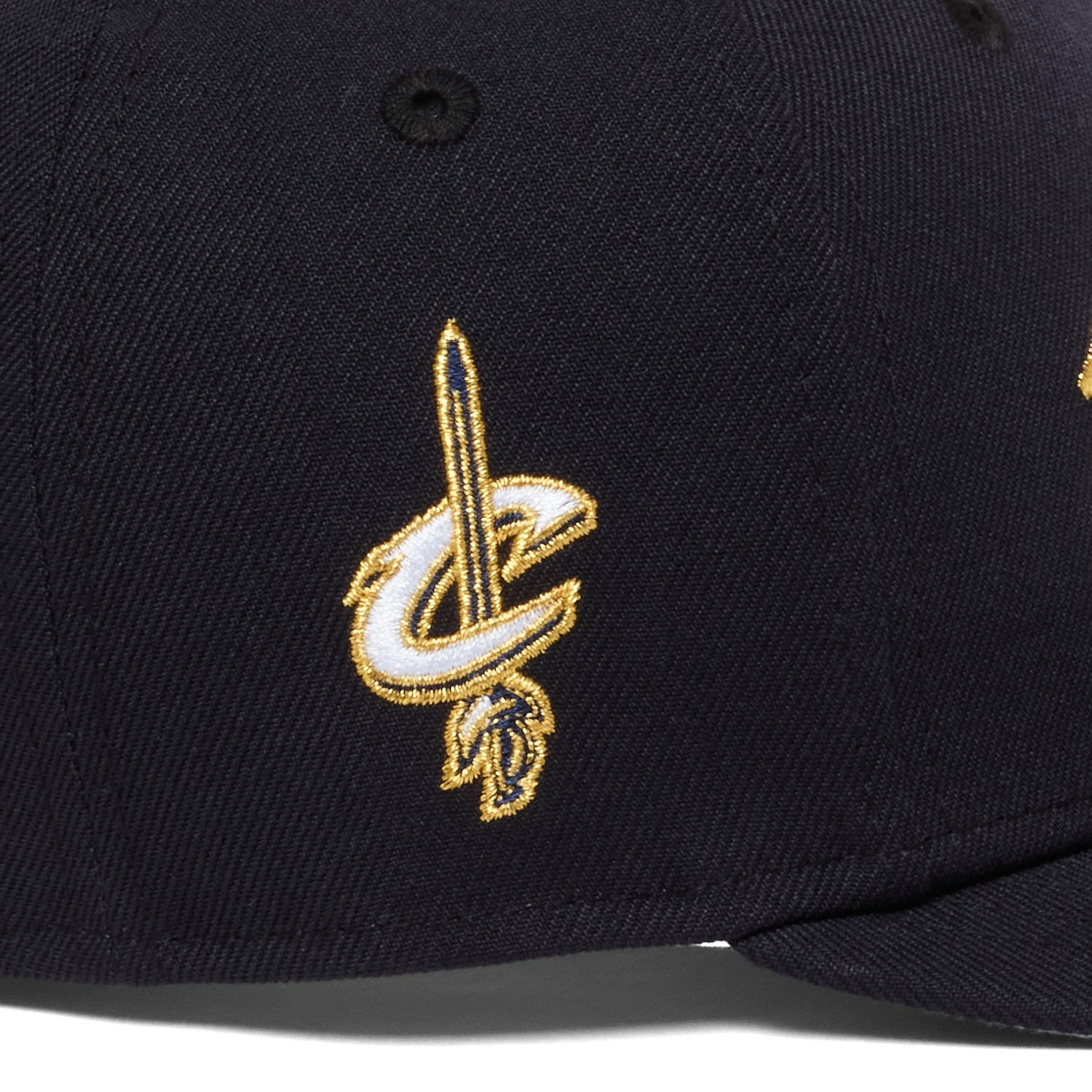 Cleveland Cavaliers All Navy Script Logo Gold Outline