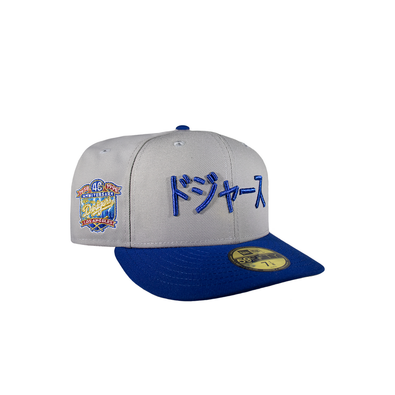 Los Angeles Dodgers Katakana Grey and Blue 40th