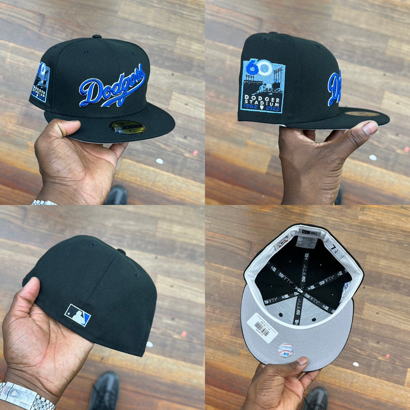 Los Angeles Dodgers All Black Script Logo 60Th