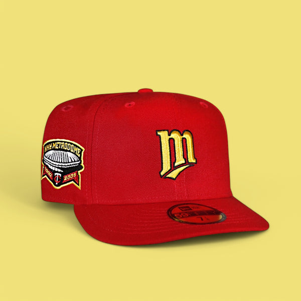 Minnesota Twins All Red Yellow Logo HHH Metrodome