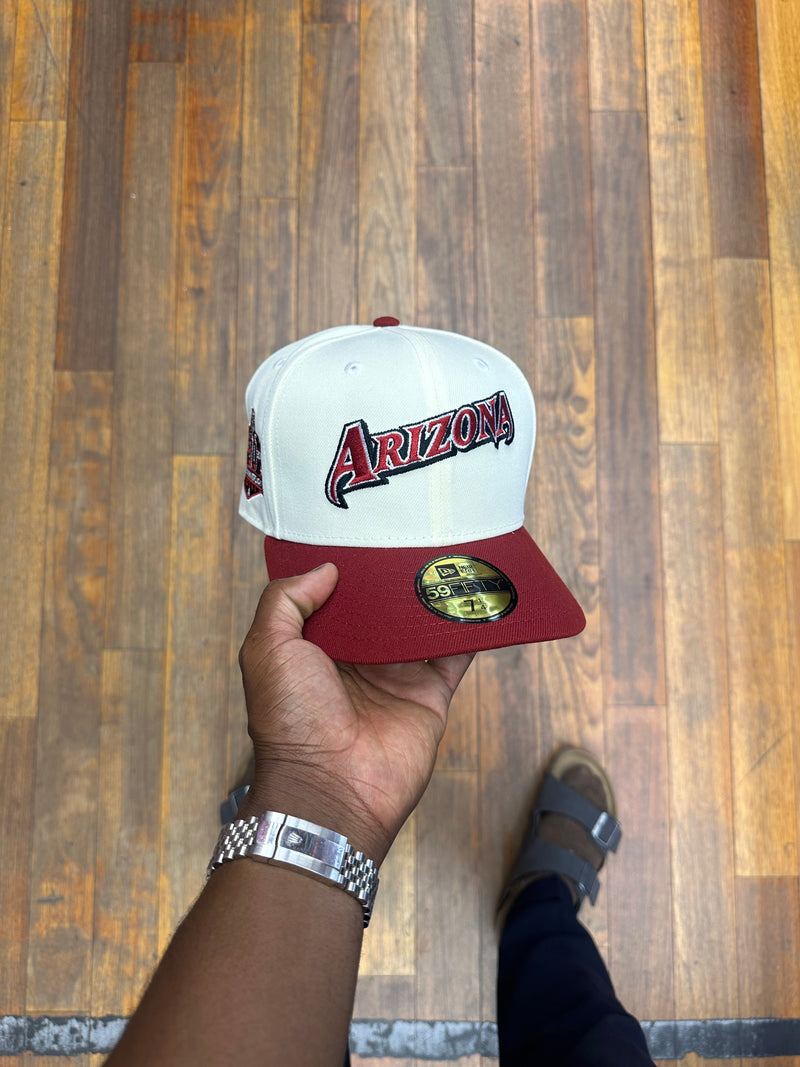 Arizona Diamond Backs Chrome White and Light Burgundy 20Th Anniversary