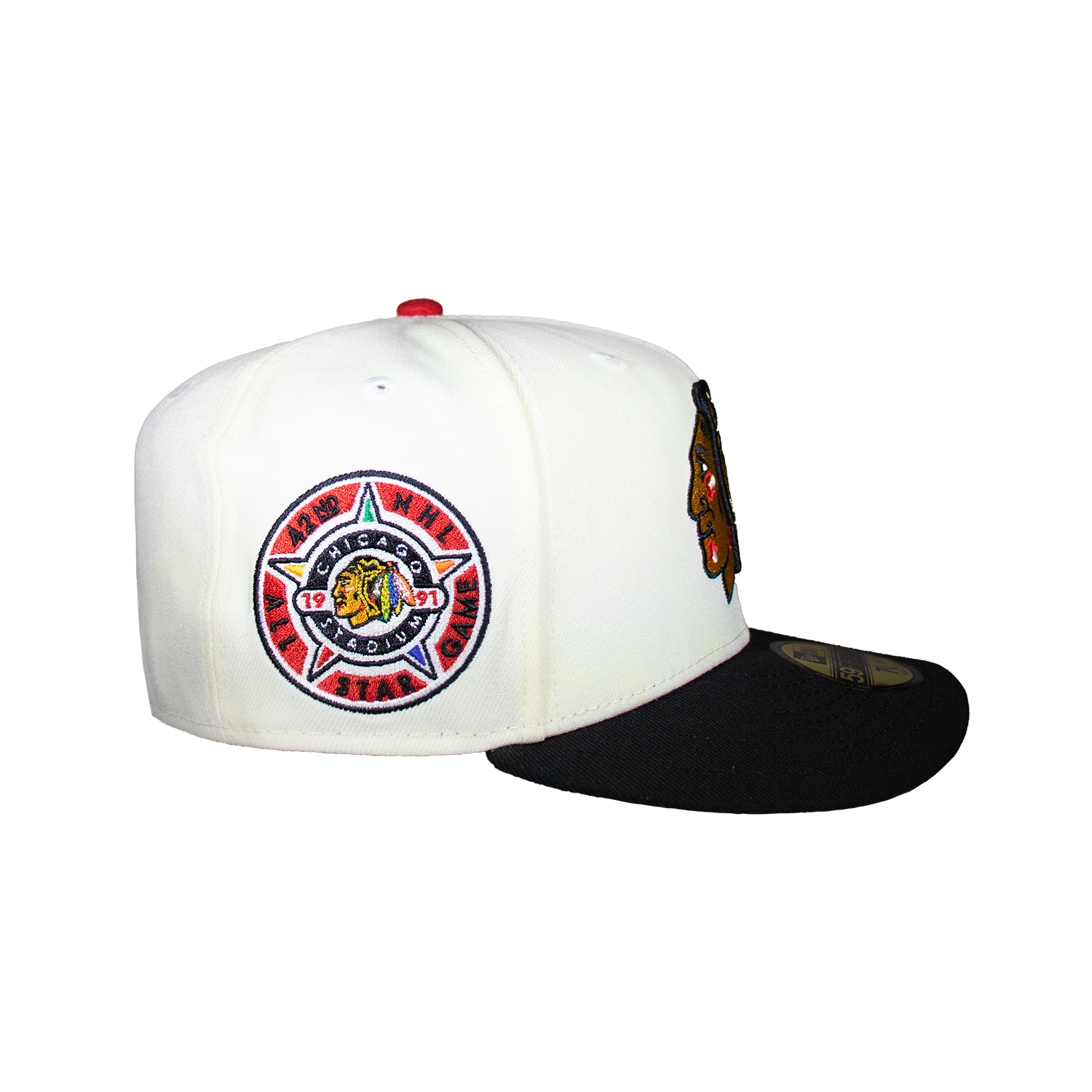 Chicago Black Hawks Creme and Black 91 ASG Black Inside