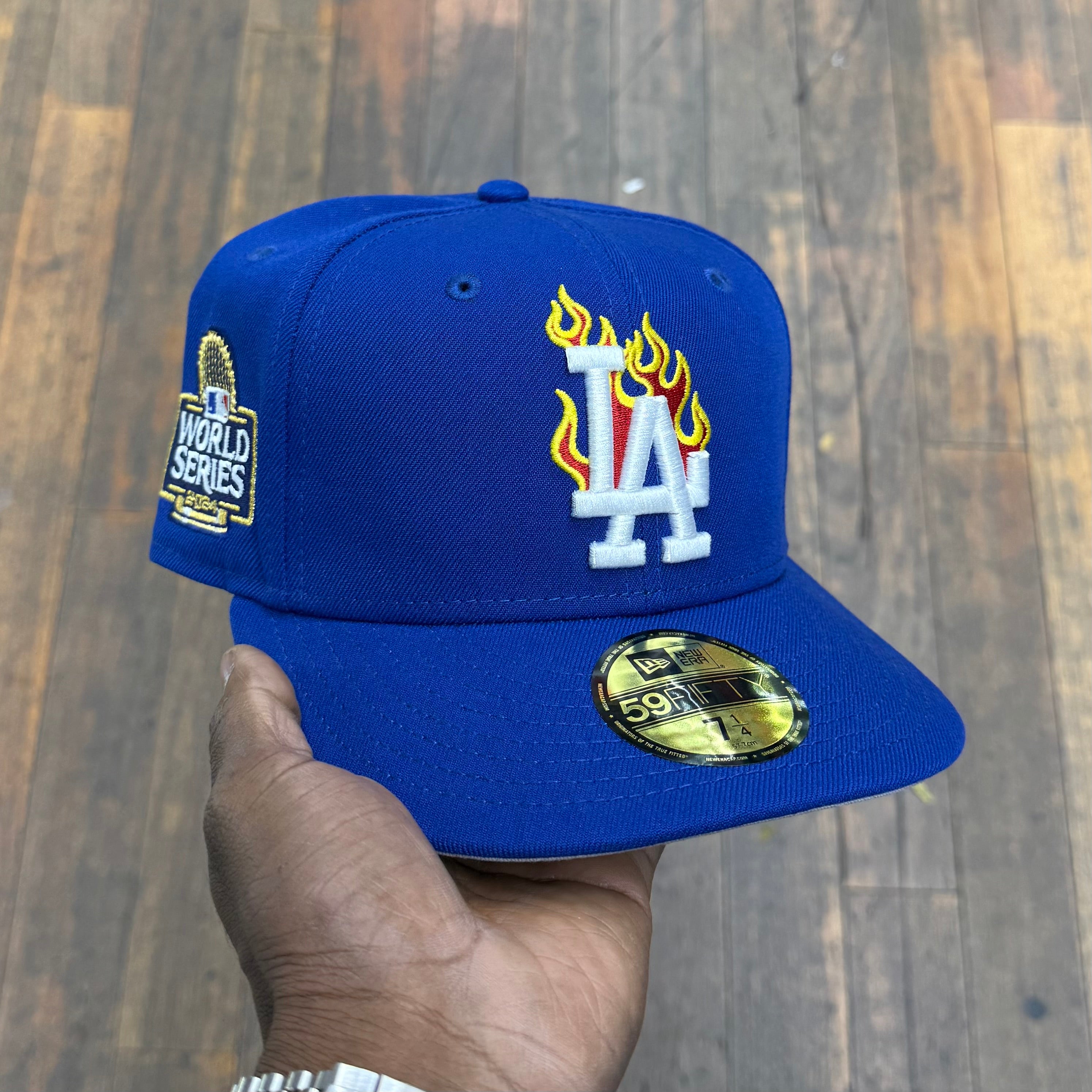 Los Angeles Dodgers Flames Logo Royal Blue 2024 World Series