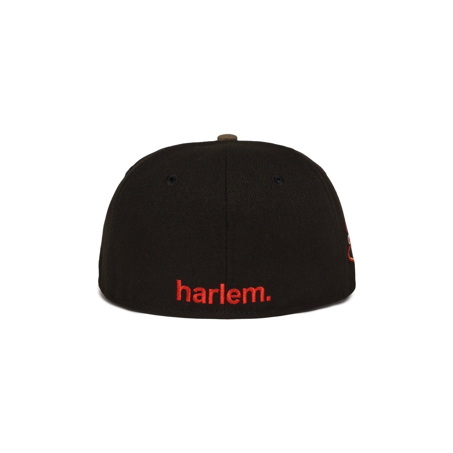 Harlem Black and Camo Red Outlined Logo 5950 Fitted