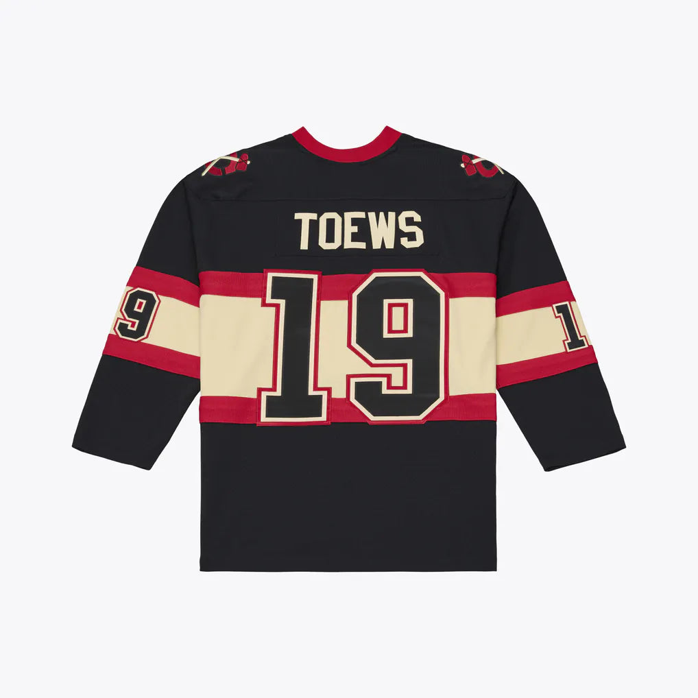 Chicago Black Hawks Black and Crème TOEWS Jersey