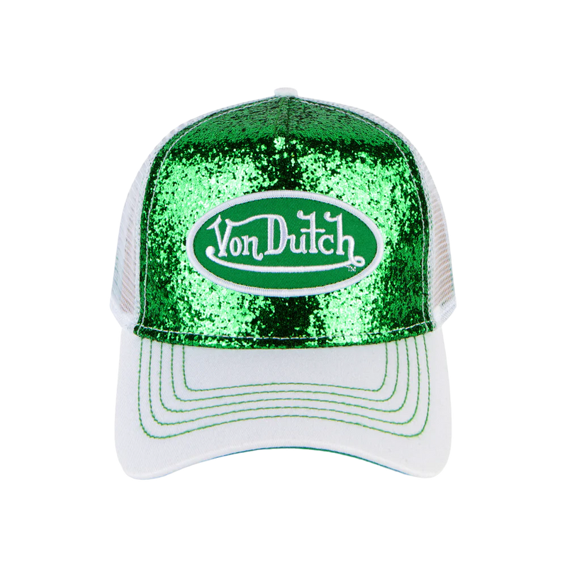 Von Dutch Green Glitter Trucker