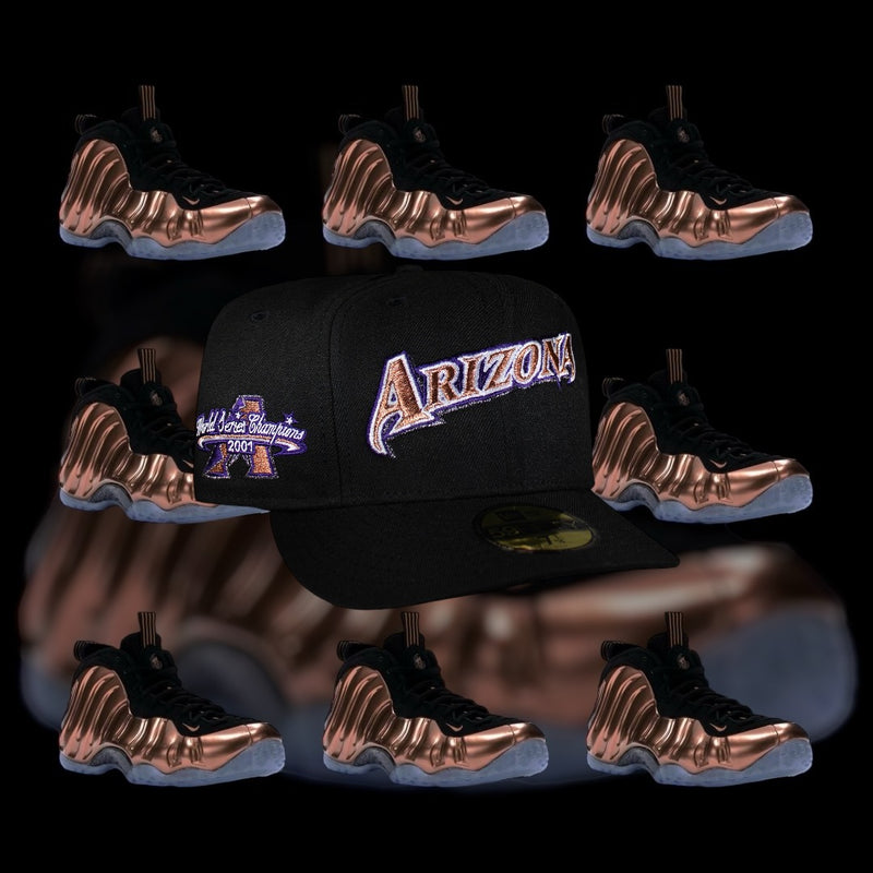 Arizona Diamond Backs Script Copper Logo All Black