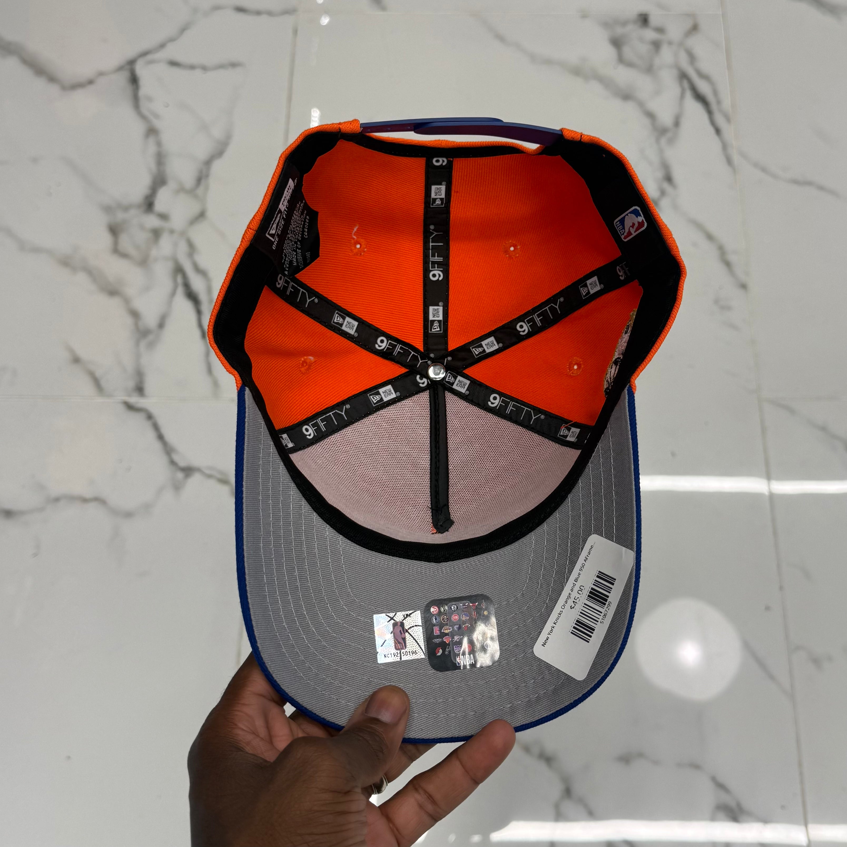 New York Knicks Orange and Blue 950 AFrame 2026 Champs Snap Back