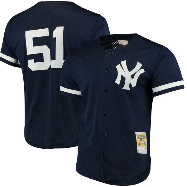 New York Yankees Blue Bernie Williams 51 Jersey