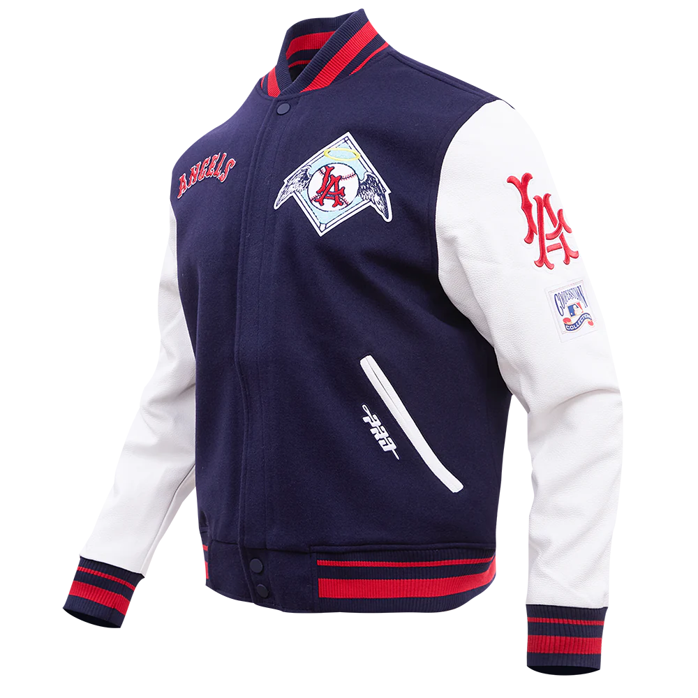 Los Angeles Angels Navy and White Varsity Jacket
