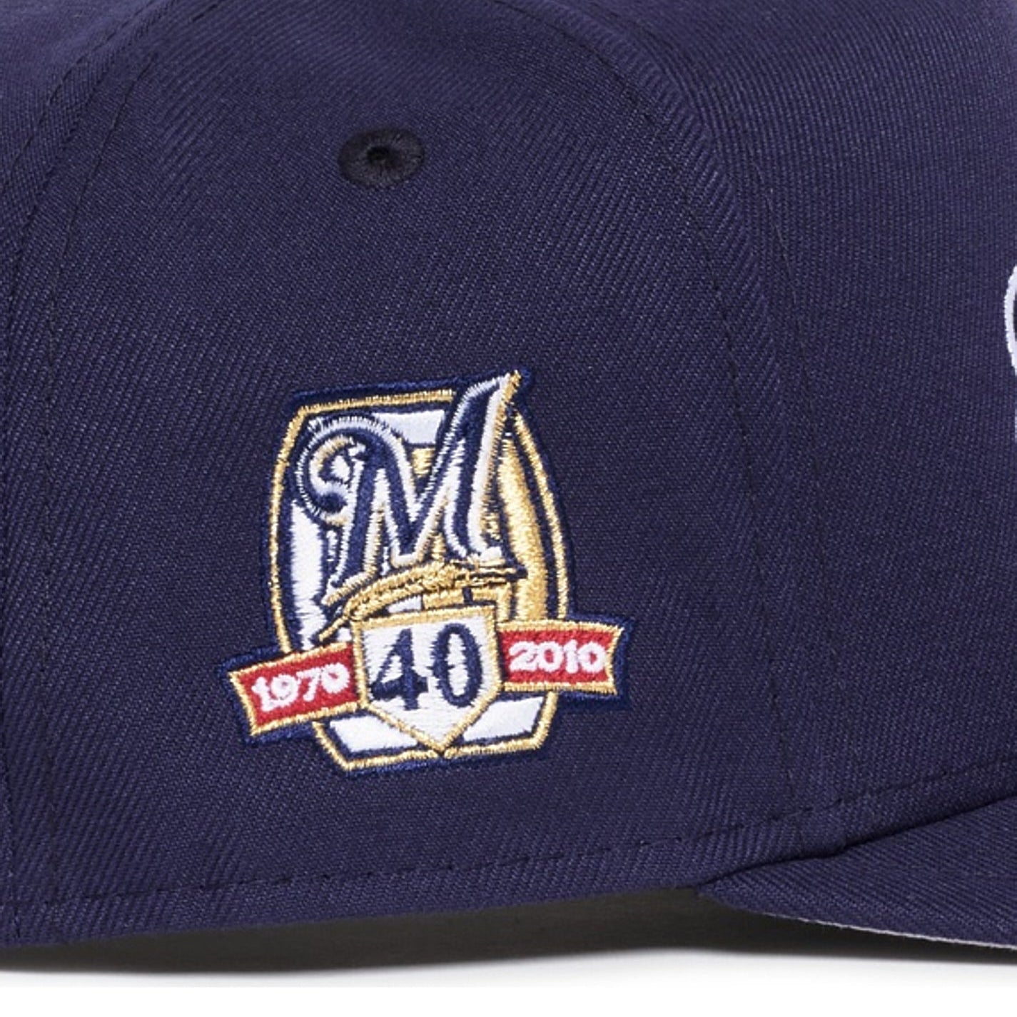 Milwaukee Brewers Light Navy 950 AFrame 40th Snap Back