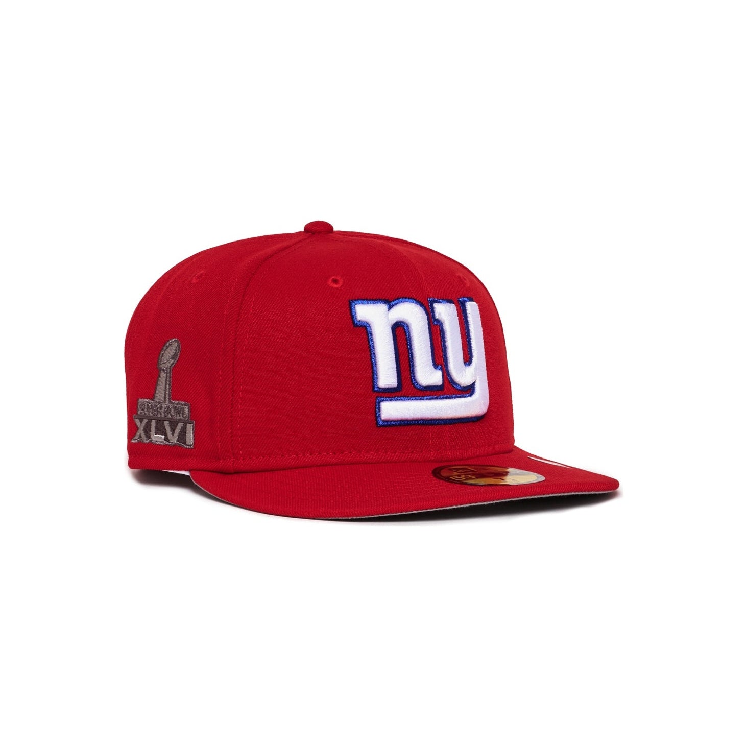 New York Giants All Red white NY Logo Super Bowl 46