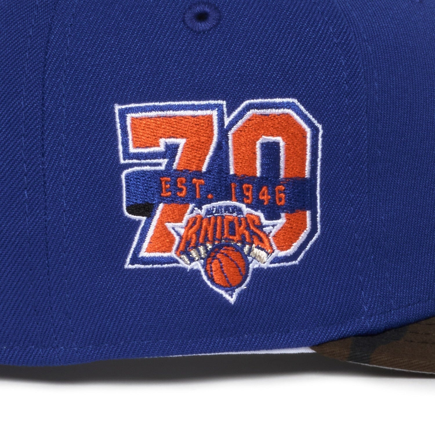 New York Knicks Royal Blue and Camo 70 Years