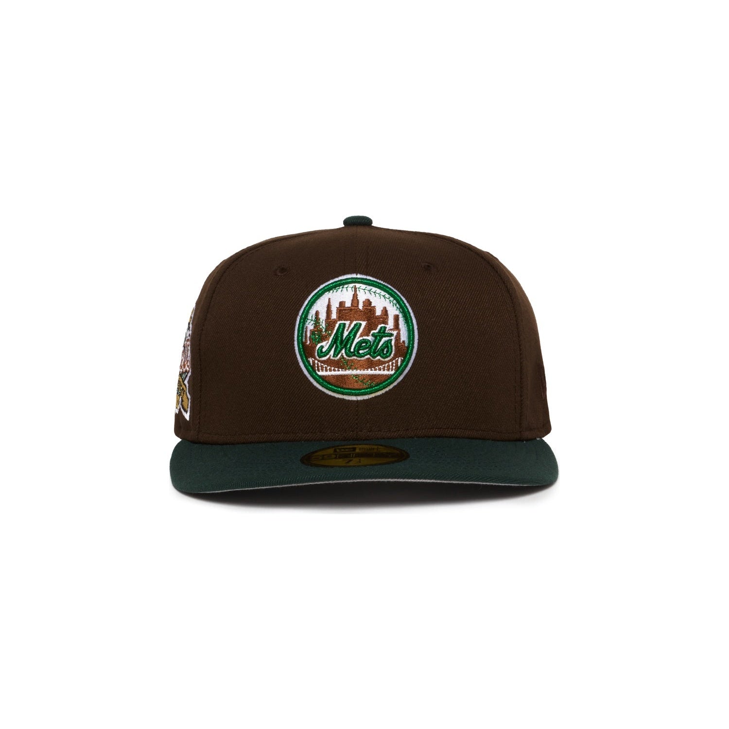 New York Mets All Dark Brown And Green Circle Logo 40Th Anniversary