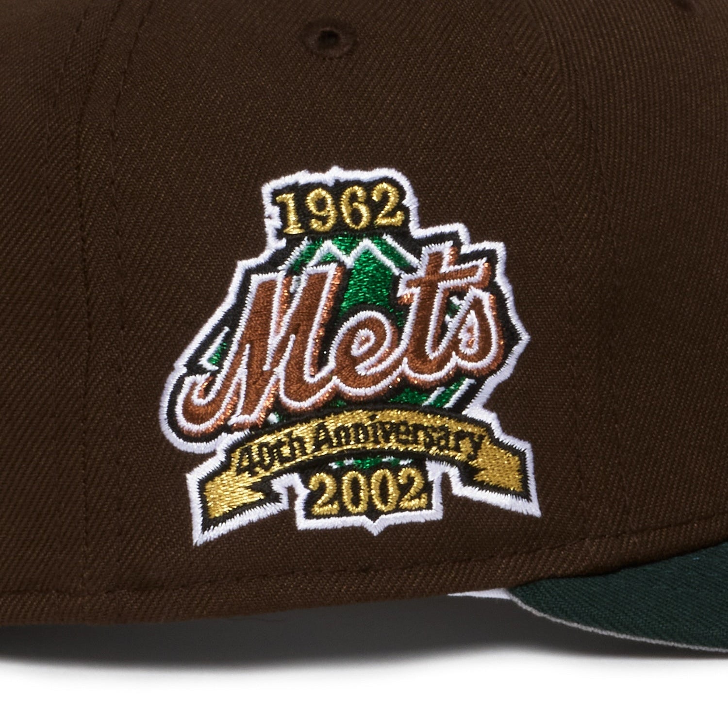 New York Mets All Dark Brown And Green Circle Logo 40Th Anniversary