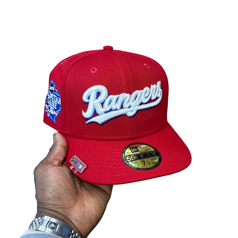 Texas Rangers All Red w/ Script White Logo 2024 All Star Game