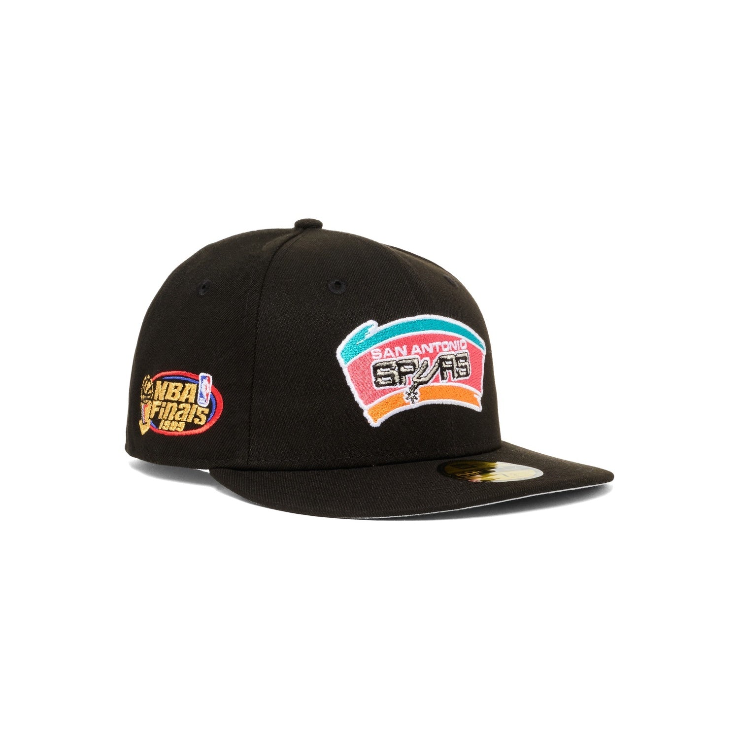 San Antonio Spurs Black Colorful Logo 1999 Finals