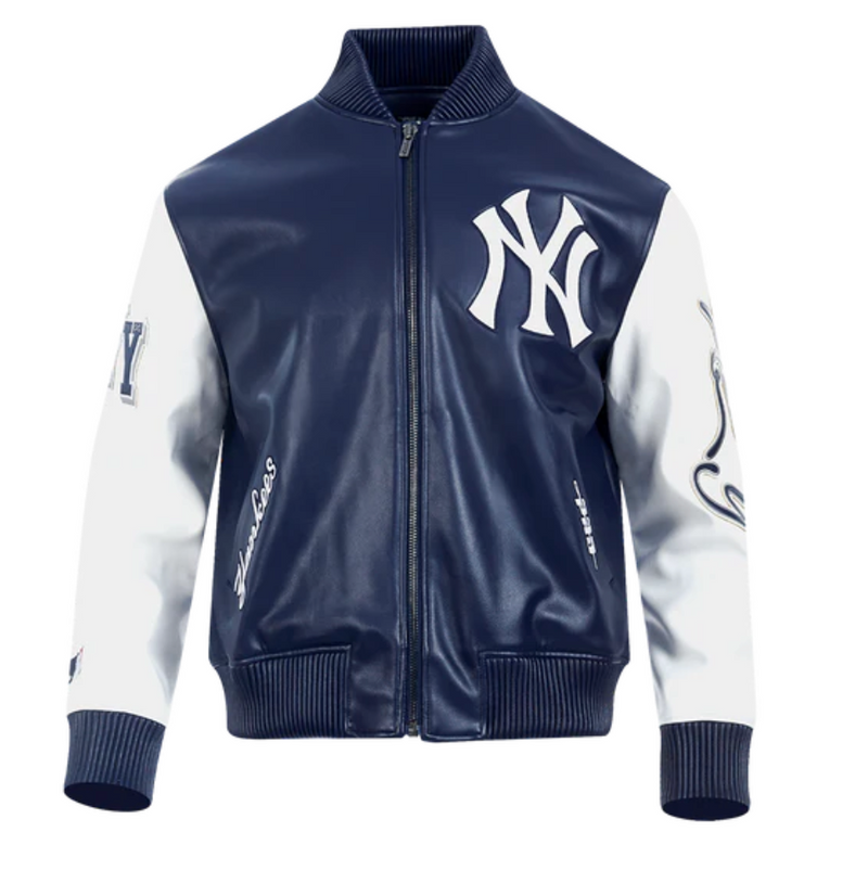 New York Yankees All Navy Leather Jacket