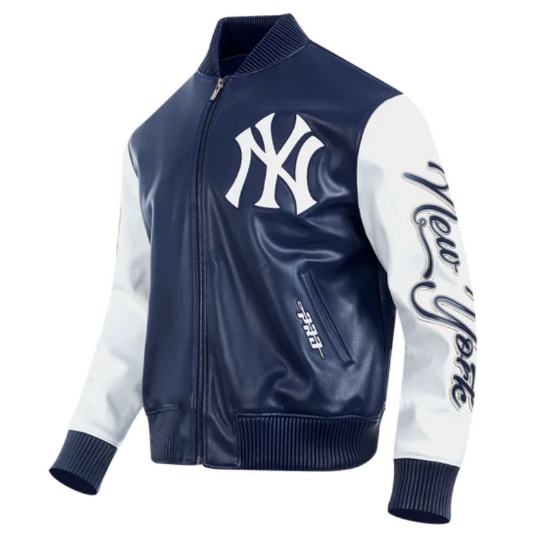 New York Yankees All Navy Leather Jacket