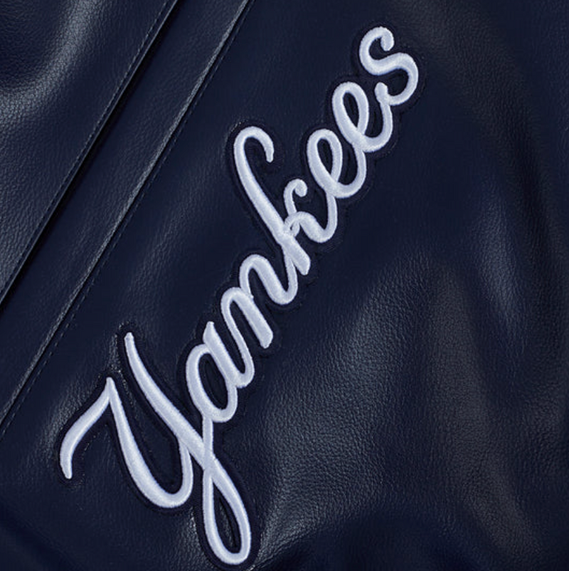 New York Yankees All Navy Leather Jacket