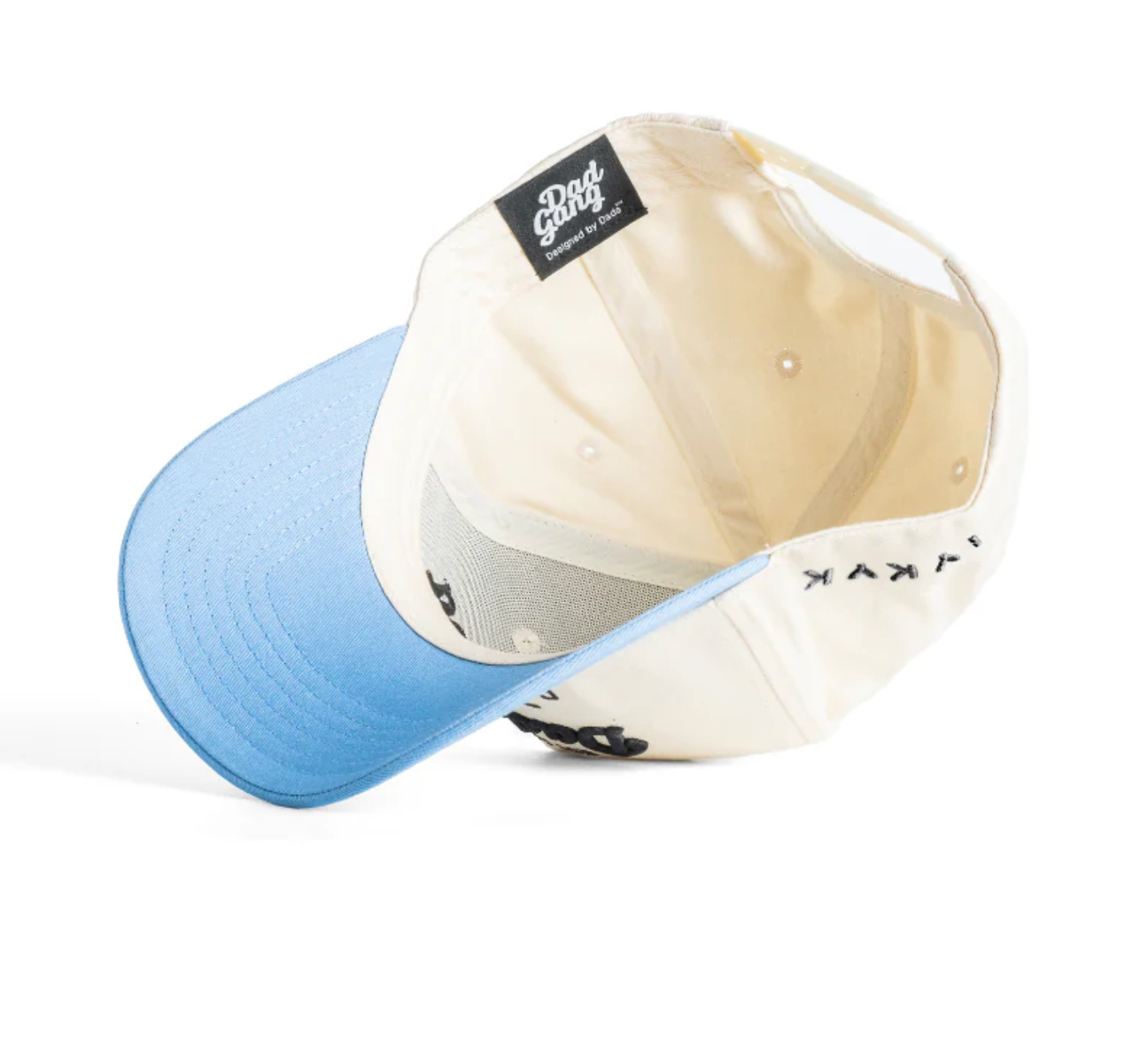 DAD GANG Creme and Baby Blue Horsepower Truckers Snapback