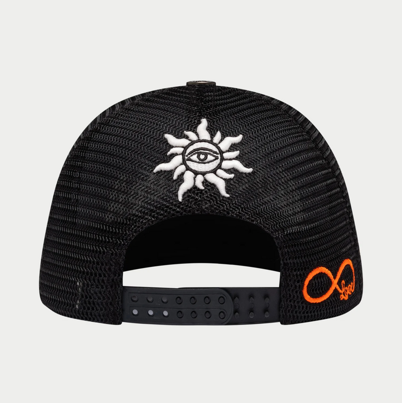 GODSPEED Forever Black and White w/ Crystals Trucker Snap Back