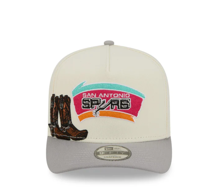 San Antonio Spurs HWC Chrome White 9FIFTY A-Frame Snapback