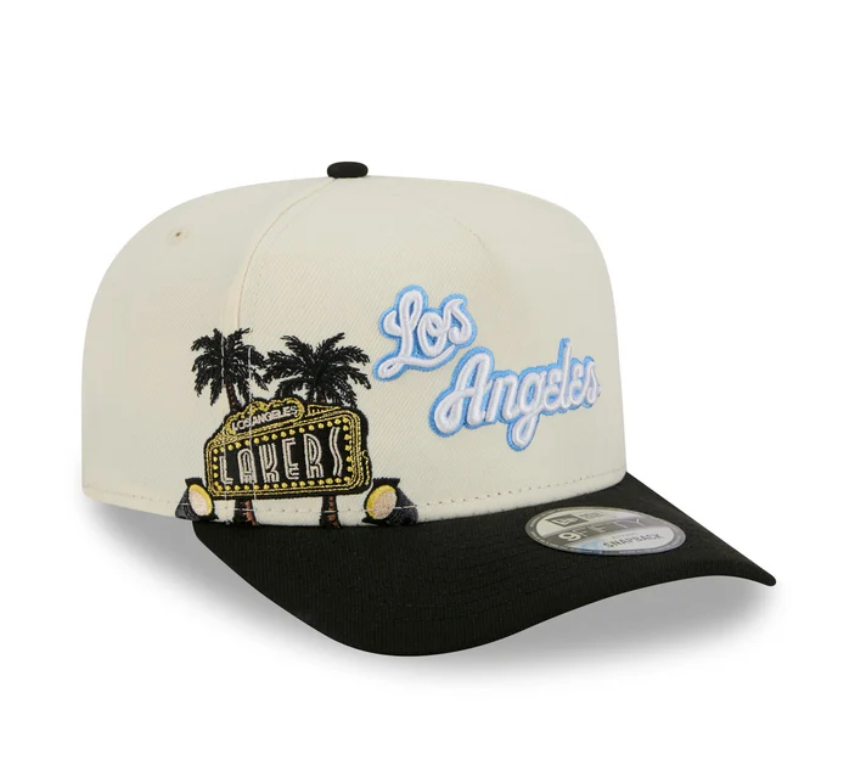 Los Angeles Lakers HWC Chrome White 9FIFTY A-Frame Snapback